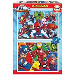 Puzzle 2x20 pz marvel super heroe - 04018648