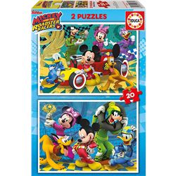 Puzzle 2x20 pz mickey & the roadster racers 12-1- - 04017631