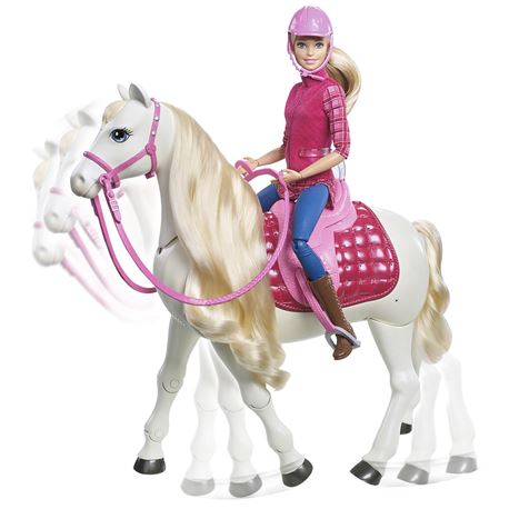 Barbie y caballo superinteractivo c/muñeca (frv36) - 24563531