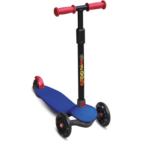 Patinete 3 ruedas azul con luces led - 56733019