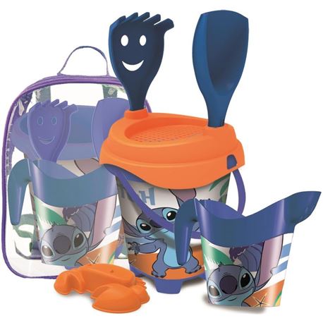 Mochila cubo castillo stitch+regadora+moldes - 35514073