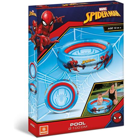 Piscina 2 anillas spiderman 100 cm. - 35516914