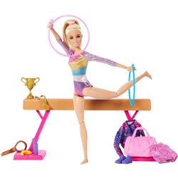 Barbie tu puedes ser gimnasta rubia con set de juo - 24517589