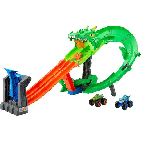 Hot wheels monster trucks sharks vs dinos dragon - 24530374