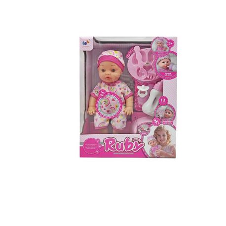 Muñeco bebe rosa 30 cm.con 12 sonidos y acces. - 80206211