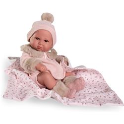Muñeca recien nacida luca con mantita flores - 00450422