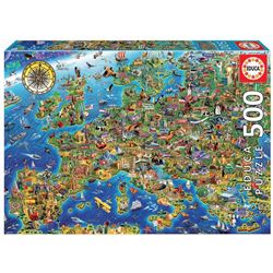 Puzzle 500 pz mapa de europa - 04017962