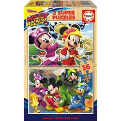 Puz.madera disney 2x16 pz mickey and the roadster - 04017622